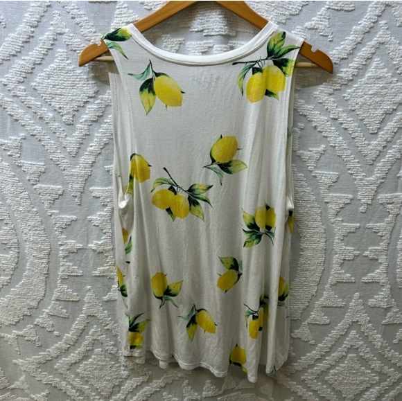 Mic and Jax Lemon Print Soft V-Neck Tank - Picture 3 of 6